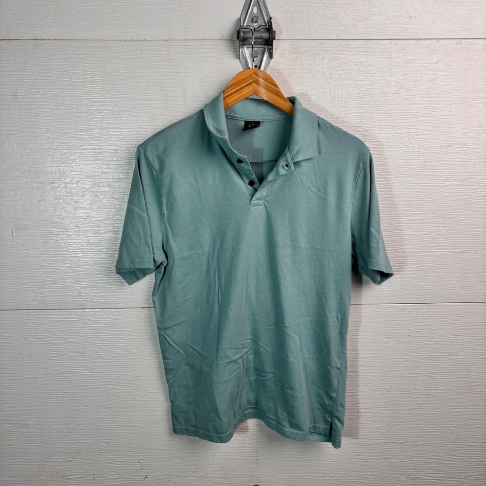 Oakley Polo Shirt Mens Small Sage Green Regular Fit Skate Golf Y2K